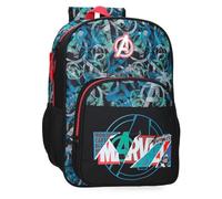 Marvel Joumma Shield Schulrucksack, Schwarz, 30 x 38 x 12 cm, Polyester, 13,68 l, Schwarz, Schulrucksack