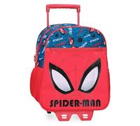 Marvel Joumma Spiderman Authentic Schulrucksack mit Trolley, rot, 27 x 33 x 11 cm, Polyester, 9,8 l, rot, Schulrucksack mit Trolley