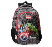 Marvel Joumma Team Avengers Schulrucksack, Schwarz, 28 x 42 x 14 cm, PVC, 16,46 l