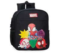 Joumma Marvel Versus Spidey Vorschulrucksack, anpassbar an Trolley, Schwarz, 21 x 25 x 10 cm, Polyester, 5,25 l, Schwarz, Talla única, Vorschulrucksack, anpassbar an Trolley