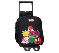 Marvel Joumma Versus Spidey Vorschulrucksack mit Trolley, schwarz, 23 x 25 x 10 cm, Polyester, 5,25 l, Schwarz, Talla única, Vorschulrucksack mit Trolley
