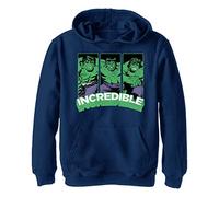 Marvel Jungen Avengers Classic Superunglaublicher Kapuzenpulli, Heather Navy, L