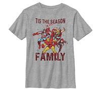 Marvel Jungen Avengers Classic T-shirt für die Familiensaison, Athletisch Heather, XS