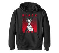 Marvel Jungen Black Widow: Film Halftone Black Widow Hoodie, Schwarz, M