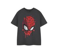 Marvel Jungen Charcoal Kurzarm T-Shirt | Friendly Neighbourhood Spiderman Grafik T-Shirt für Kinder | Offizielle Comics Bekleidung | Spidey Web Slinger Top | Kinder Superhelden Film Merchandise