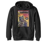 Marvel Jungen Halftone Cover Hoodie, Schwarz, L