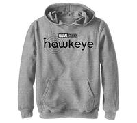 Marvel Jungen Hawkeye Hawkeye Schwarzer Kapuzenpulli mit Logo, Athletisch Heather, S