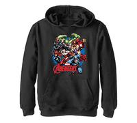 Marvel Jungen Klassisch Assemblage Hoodie, Schwarz, XL