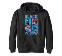 Marvel Jungen Klassisch Pop Widow Hoodie, Schwarz, M