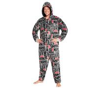 Marvel Kapuzen Flausch Fleece Onesies für Herren und Jugendliche - Bequeme Loungewear S-3XL - Geschenke für Männer (Grau/Schwarz, M)