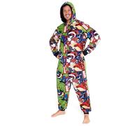 Marvel Kapuzen Flausch Fleece Onesies für Herren und Jugendliche - Bequeme Loungewear S-3XL - Geschenke für Männer (Mehrfarbig, L)