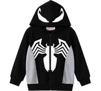 Marvel Kapuzenpullover mit Reißverschluss, Spider-Man, leicht, Cardigan, Spider-Verse, Venom-Outfit, Kleinkinder, Jungen, Mädchen, Kinder 2-12 Jahre