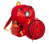 Marvel Kinder Iron Man Rucksack Avengers Abnehmbare Lunchtasche Wasserflaschenhalter passendes 2-teiliges Set