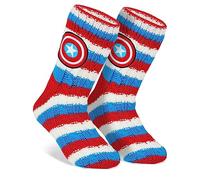 Marvel Kuschelsocken Herren Avengers Winter Socken Jungen Teenager Anti-Rutsch (Mehrfarbig)