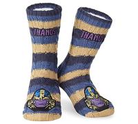 Marvel Kuschelsocken Herren Avengers Winter Socken Jungen Teenager Anti-Rutsch (Navy)
