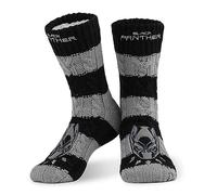 Marvel Kuschelsocken Herren Avengers Winter Socken Jungen Teenager Anti-Rutsch (Schwarz/Grau)