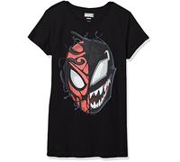 Marvel Little, Big Classic Peter Venom Girls Short Sleeve Tee Shirt, Black, X-Small