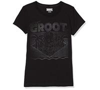 Marvel Little, Big Classic Vacay Groot Girls Short Sleeve Tee Shirt, Black, Small