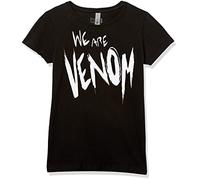 Marvel Little, Big Classic We are Venom Slime Girls Short Sleeve Tee Shirt, Black, Large(9-11/140cm )