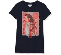 Marvel Little, Big Loki The Time Keepers Girls Short Sleeve Tee Shirt, Navy Blue, Small