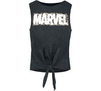 Marvel Logo Leo Top schwarz in M