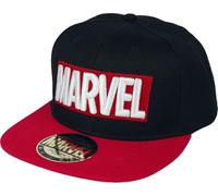 Marvel Logo Snapback-Cap schwarz/rot