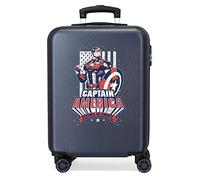 Marvel Los Avengers Mightiest Heroes Kabinentasche, Blau, 38 x 55 x 20 cm, starr, ABS-Kombinationsschloss, seitlicher Kombinationsverschluss 34 l, 2,66 kg, 4 doppelte Räder, Handgepäck.