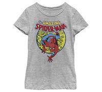 Marvel Mädchen Spider-man Classic Urban Hero T-shirt T-Shirt, Athletic Heather, XS