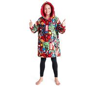 Marvel Oversize Hoodie Decke mit Ärmeln Pullover Jungen Warme Tragbare Kuscheldecke Kapuzenpullover Kinder und Teenager (Mehrfarbig Marvel)