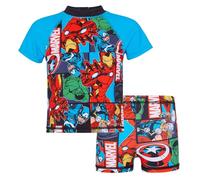 Marvel Press Jungen Avengers Zweiteiliger Badeanzug - Hulk, Iron Man, Captain America, Thor, Mehrfarbig, 3-4 Jahre