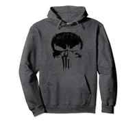 Marvel Punisher Black Paint Splatter Skull Pullover Hoodie