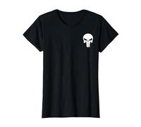 Marvel Punisher Classic Skull Symbol T-Shirt, Damen, Schwarz, 3XL