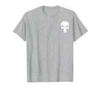 Marvel Punisher Classic Skull Symbol T-Shirt, Herren, Grau Meliert, XL