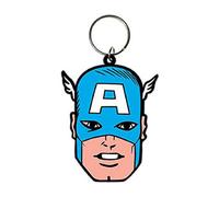 Marvel Pyramid International Captain America Face Gummi-Schlüsselanhänger, mehrfarbig, 4,5 x 6 cm