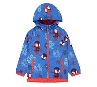 Marvel Regenmantel Kinde, Regenjacke Kinder Mit Kapuze, Spidey And His Amazing Friends Jacke Jungen, Blau 104