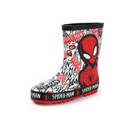 Marvel Rote Gummistiefel für Jungen von Spiderman | Charakter Spiderman Kinderschuhe | Marvel Comics Superhelden-Regenstiefel | Wasserdichte Gummistiefel für Kinder | Outdoor-Schuhe für Jungen