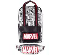 Marvel Rucksack - Comic (schwarz/weiß) + Gürteltasche