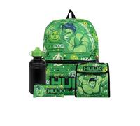 Marvel Rucksack | Der Unglaubiche Hulk Rucksack Und Lunch Tasche | Kindergarten Tasche Jungen Set | One Size Grün