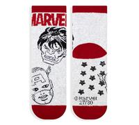 Marvel Rutschfeste Socken für Kinder, Avengers, Frottee, Größe 23/26, Baumwolle, Winter, 6878, hellgrau, 23-26