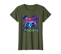 Marvel’s Guardians of the Galaxy Video Game Rocket Racoon T-Shirt, Damen, Olivgrün, M