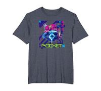 Marvel’s Guardians of the Galaxy Video Game Rocket Racoon T-Shirt, Herren Große Größen, Blau Meliert, 5X Tall