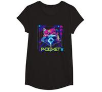 Marvel’s Guardians of the Galaxy Video Game Rocket Racoon T-Shirt, Mädchen, Schwarz, S