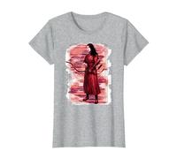 Marvel Shang-Chi and The Legend of The Ten Rings Katy T-Shirt, Damen, Grau Meliert, S
