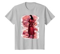 Marvel Shang-Chi and The Legend of The Ten Rings Katy T-Shirt, Kinder, Silber, 152