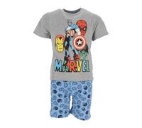 Marvel Shortama Bequemer Baumwoll-Schlafanzug für Jungen und Mädchen 122/128
