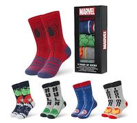 Marvel Socken Herren, 5er-Pack Baumwolle Herrensocken Avengers, Lustigen Socken Set - Geschenke für Männer (40/45 EU, Mehrfarbig)