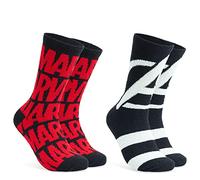 Marvel Socken Herren Pack of 2 Stück Kuschelsocken Herren Flauschig Haussocken Anti-Rutsch Wintersocken Damen und Teenger Jungen