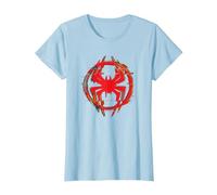 Marvel Spider-Man: Across The Spider-Verse Miles Icon Glitch T-Shirt, Damen, Himmelblau, XXL