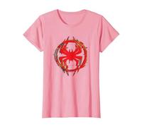 Marvel Spider-Man: Across The Spider-Verse Miles Icon Glitch T-Shirt, Damen, Rosa, XL