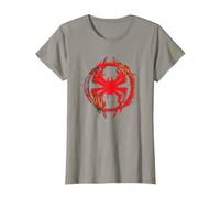 Marvel Spider-Man: Across The Spider-Verse Miles Icon Glitch T-Shirt, Damen, Schiefergrau, L